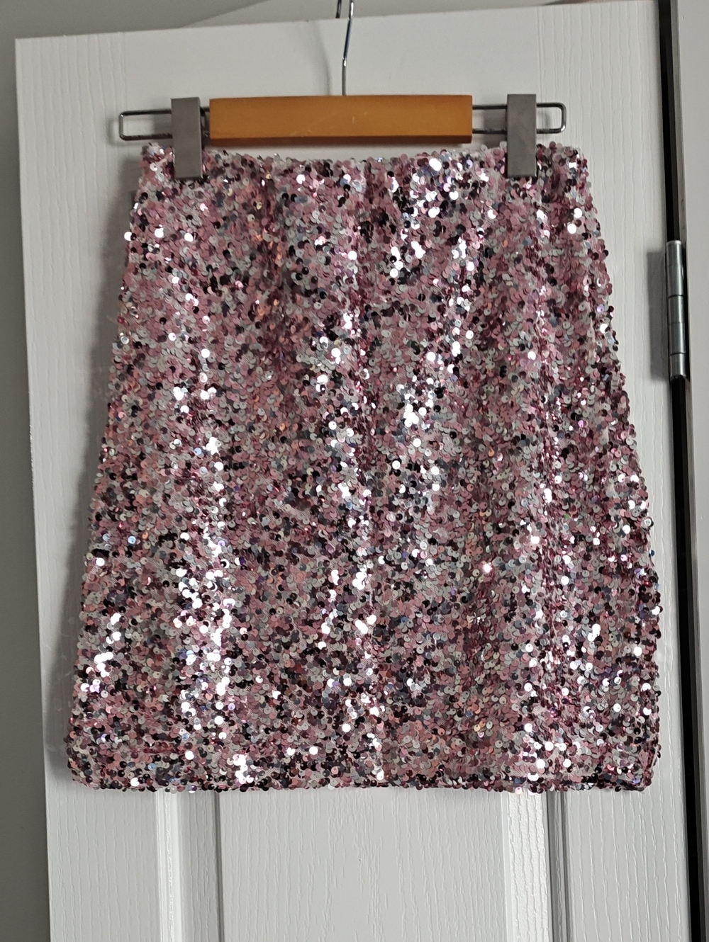 twik Pink Sequin Mini Skirt